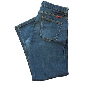 WRANGLER Classic Straight Kids Denim Jeans Husky Size 14 Adjustable Waist